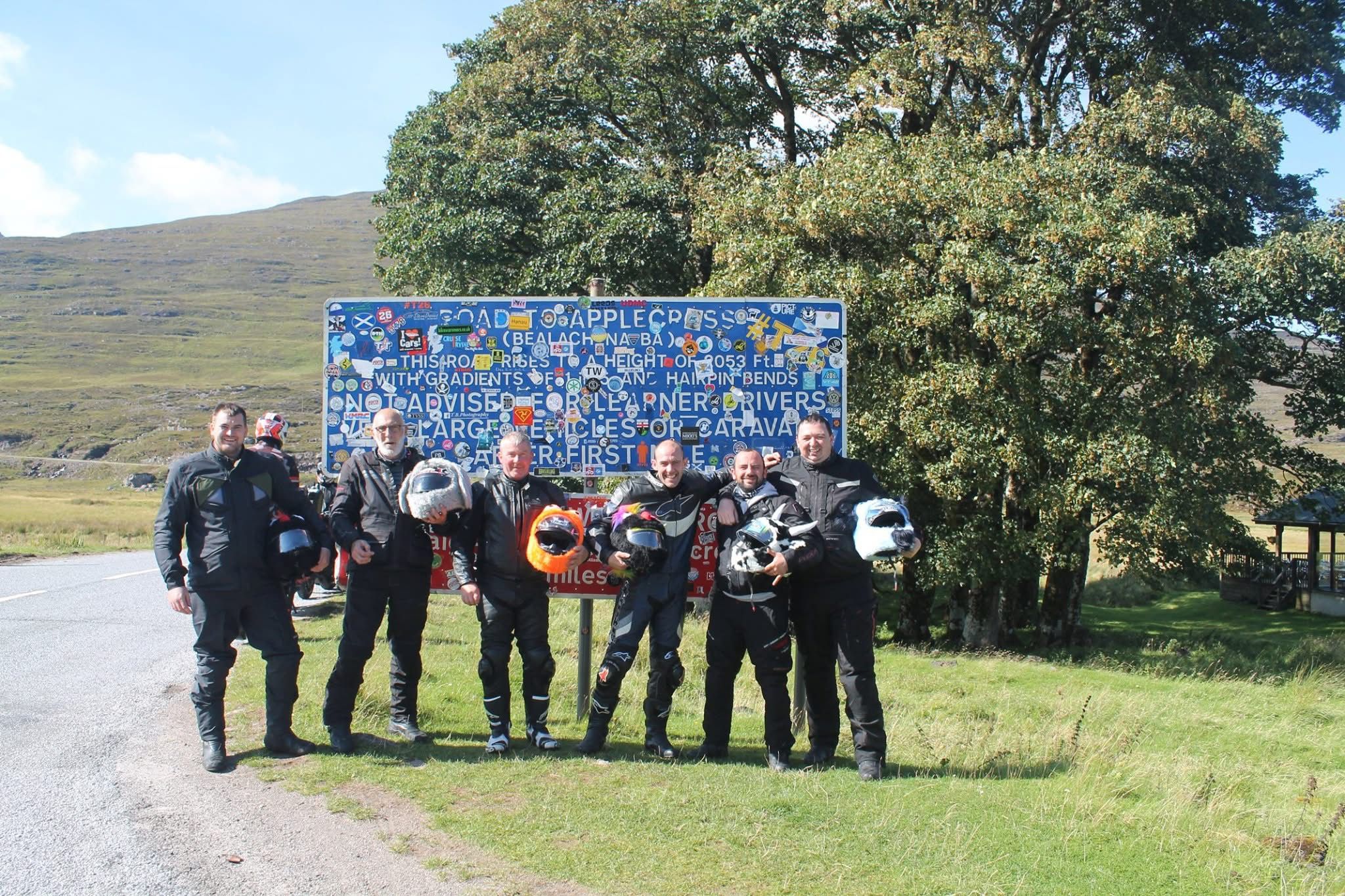 Group of riders on tour